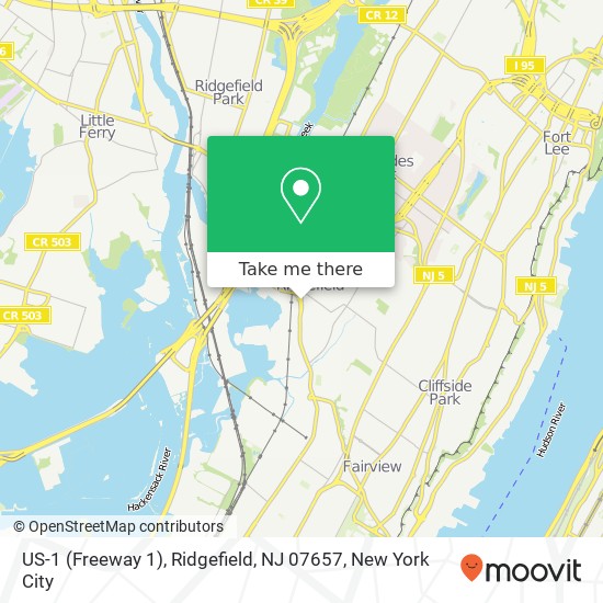 US-1 (Freeway 1), Ridgefield, NJ 07657 map
