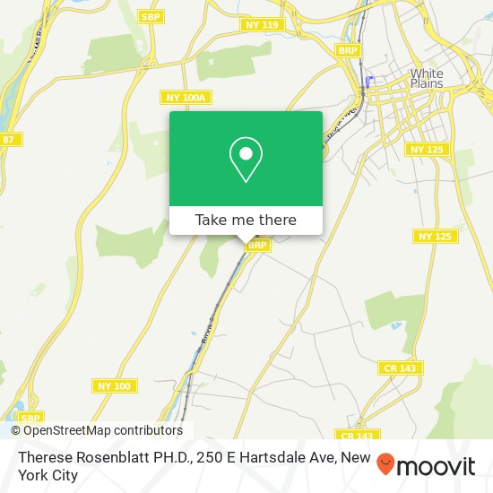 Mapa de Therese Rosenblatt PH.D., 250 E Hartsdale Ave