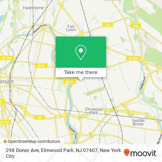 298 Donor Ave, Elmwood Park, NJ 07407 map
