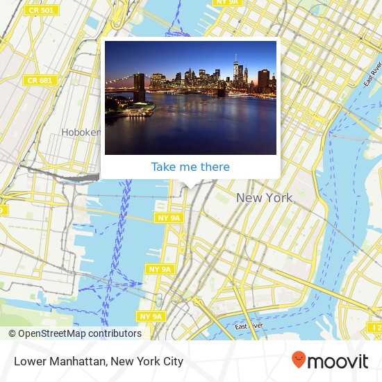 Lower Manhattan, Apartment Building from the TV Show Friends, New York, NY 10014, USA map