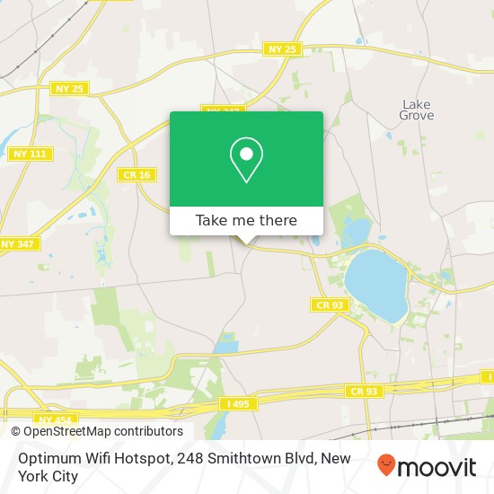 Optimum Wifi Hotspot, 248 Smithtown Blvd map