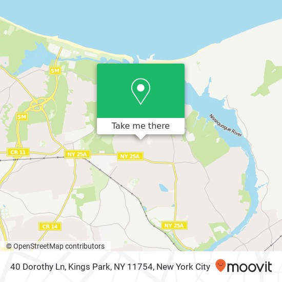 Mapa de 40 Dorothy Ln, Kings Park, NY 11754
