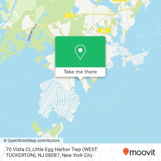 70 Vista Ct, Little Egg Harbor Twp (WEST TUCKERTON), NJ 08087 map