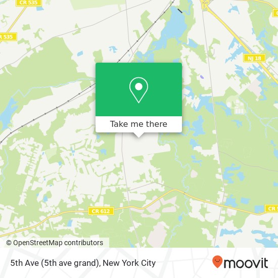 Mapa de 5th Ave (5th ave grand), Monroe Twp, NJ 08831