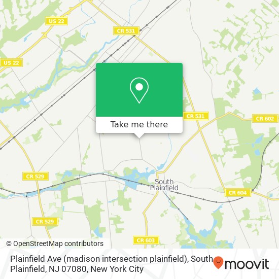 Plainfield Ave (madison intersection plainfield), South Plainfield, NJ 07080 map