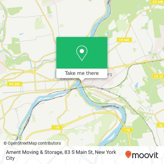 Mapa de Ament Moving & Storage, 83 S Main St