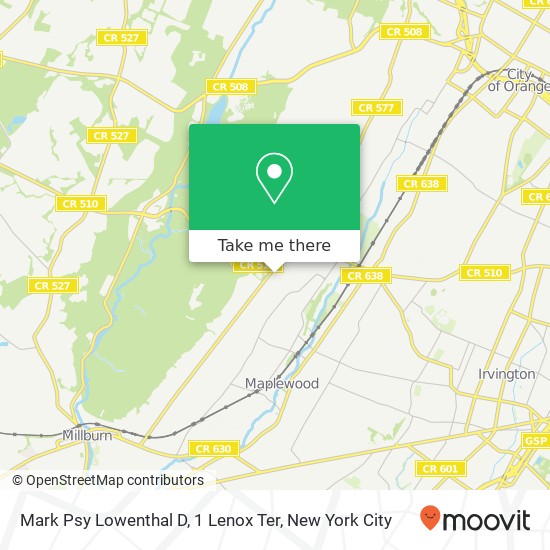 Mapa de Mark Psy Lowenthal D, 1 Lenox Ter