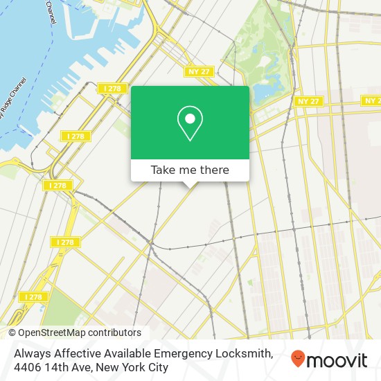 Mapa de Always Affective Available Emergency Locksmith, 4406 14th Ave