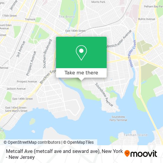Mapa de Metcalf Ave (metcalf ave and seward ave)
