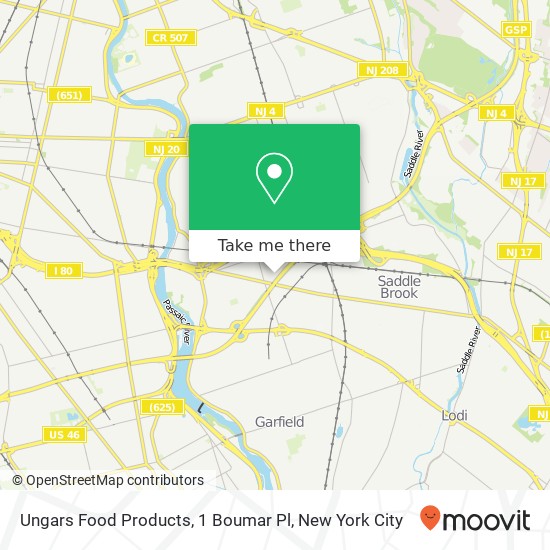 Mapa de Ungars Food Products, 1 Boumar Pl