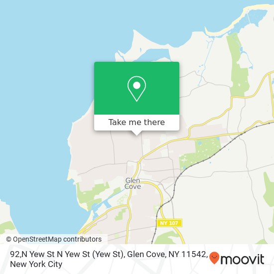Mapa de 92,N Yew St N Yew St (Yew St), Glen Cove, NY 11542