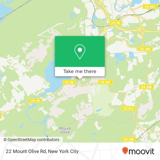 Mapa de 22 Mount Olive Rd, Budd Lake, NJ 07828