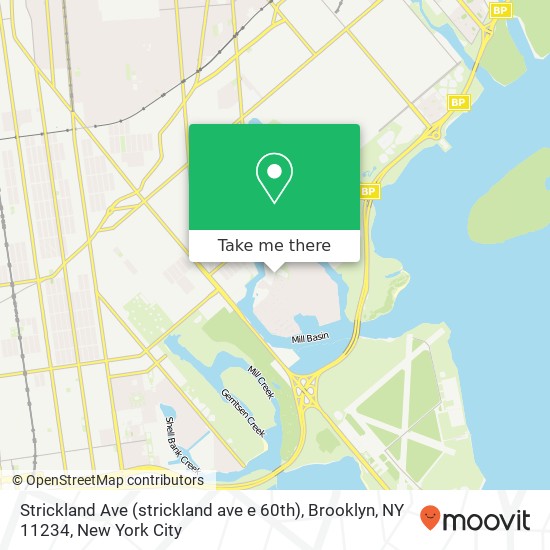 Strickland Ave (strickland ave e 60th), Brooklyn, NY 11234 map