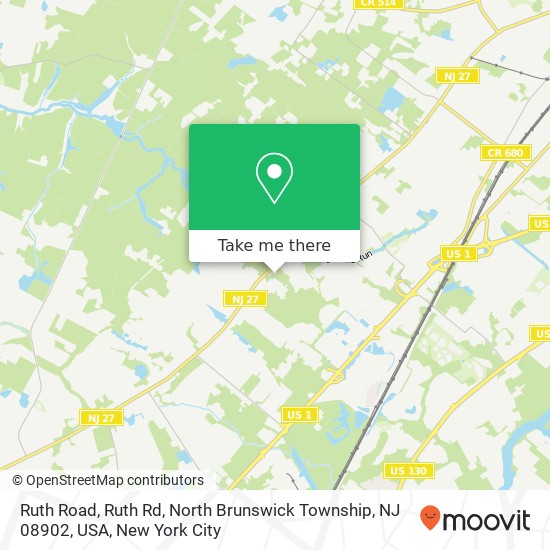 Ruth Road, Ruth Rd, North Brunswick Township, NJ 08902, USA map