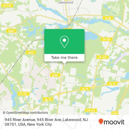 945 River Avenue, 945 River Ave, Lakewood, NJ 08701, USA map