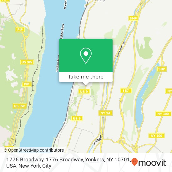 1776 Broadway, 1776 Broadway, Yonkers, NY 10701, USA map