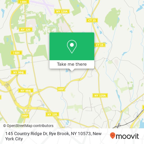 Mapa de 145 Country Ridge Dr, Rye Brook, NY 10573