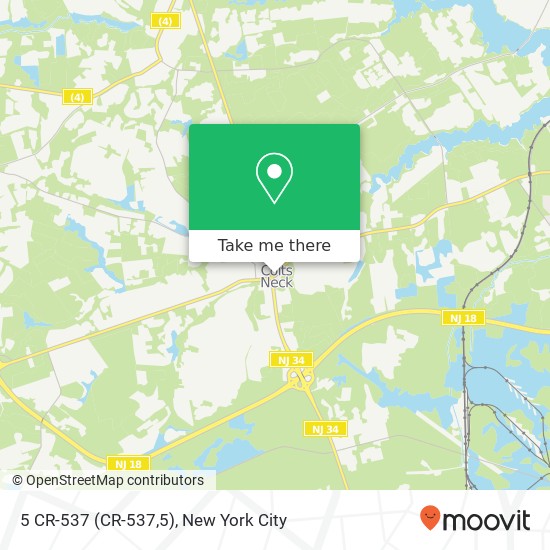 Mapa de 5 CR-537 (CR-537,5), Colts Neck, NJ 07722