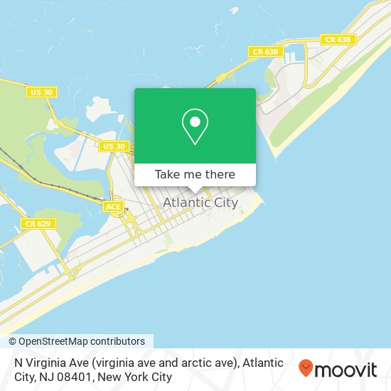 N Virginia Ave (virginia ave and arctic ave), Atlantic City, NJ 08401 map
