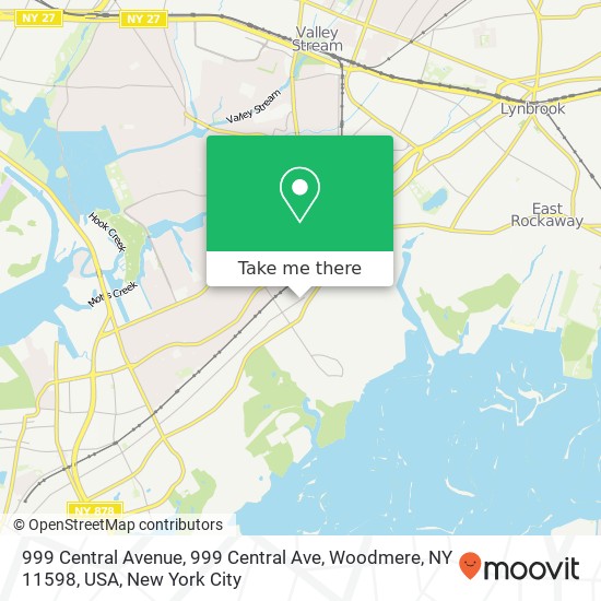 999 Central Avenue, 999 Central Ave, Woodmere, NY 11598, USA map