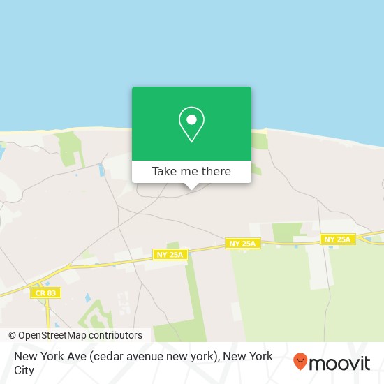 Mapa de New York Ave (cedar avenue new york), Sound Beach, NY 11789