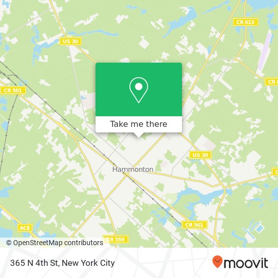 Mapa de 365 N 4th St, Hammonton, NJ 08037