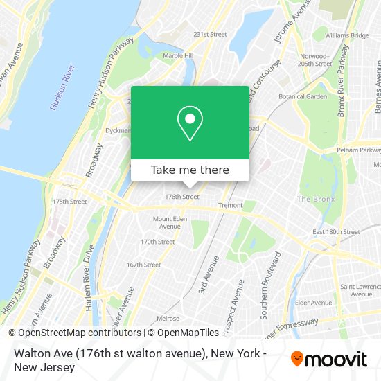 Mapa de Walton Ave (176th st walton avenue)