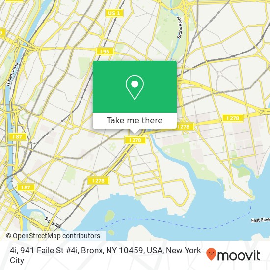 4i, 941 Faile St #4i, Bronx, NY 10459, USA map