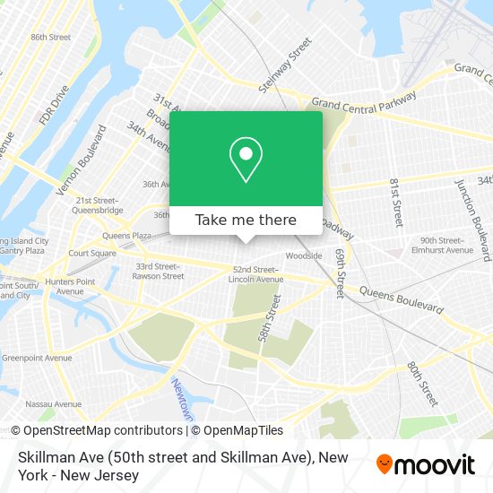 Skillman Ave (50th street and Skillman Ave) map