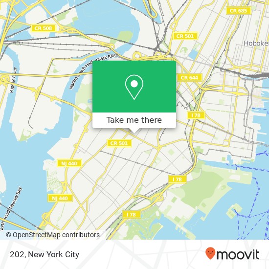 Mapa de 202, 145 Harrison Ave #202, Jersey City, NJ 07304, USA