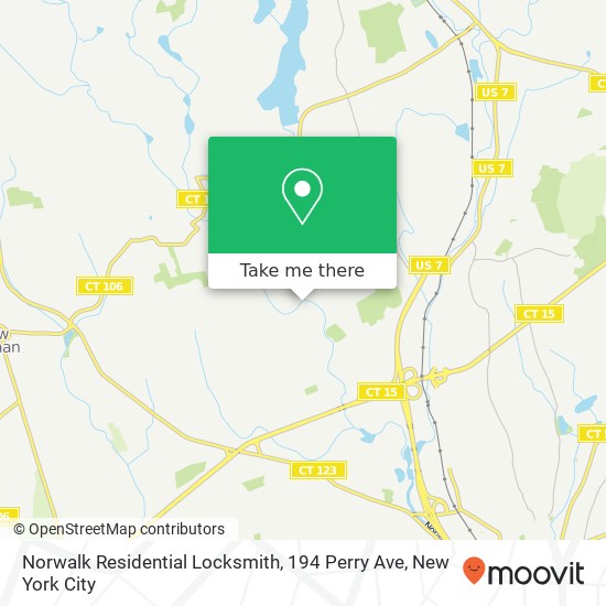 Mapa de Norwalk Residential Locksmith, 194 Perry Ave