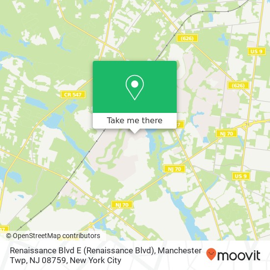 Renaissance Blvd E (Renaissance Blvd), Manchester Twp, NJ 08759 map