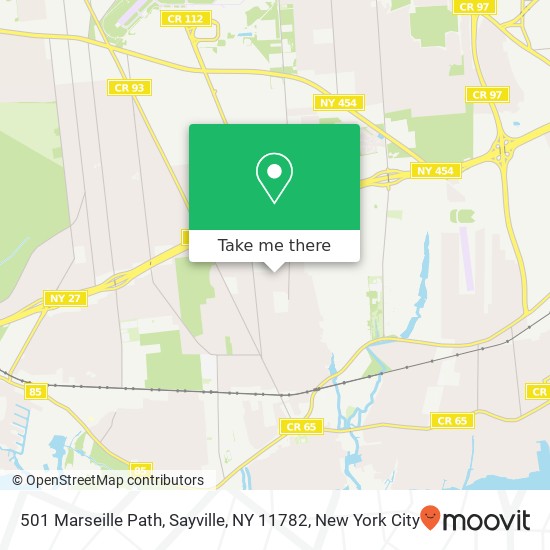 Mapa de 501 Marseille Path, Sayville, NY 11782