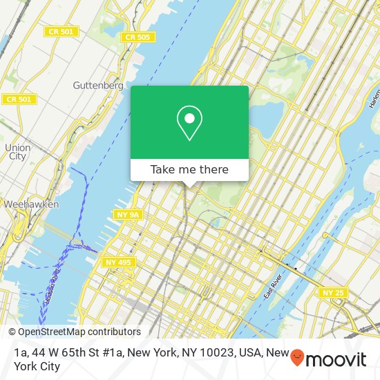 1a, 44 W 65th St #1a, New York, NY 10023, USA map