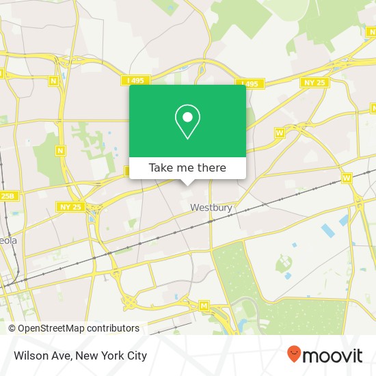 Mapa de Wilson Ave, Westbury (WESTBURY), NY 11590