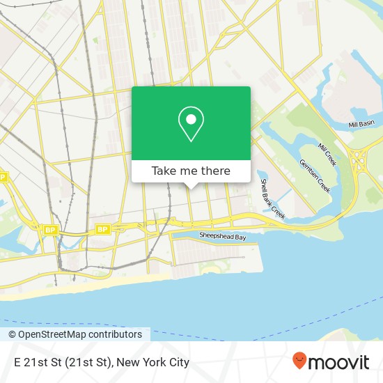 Mapa de E 21st St (21st St), Brooklyn, NY 11235