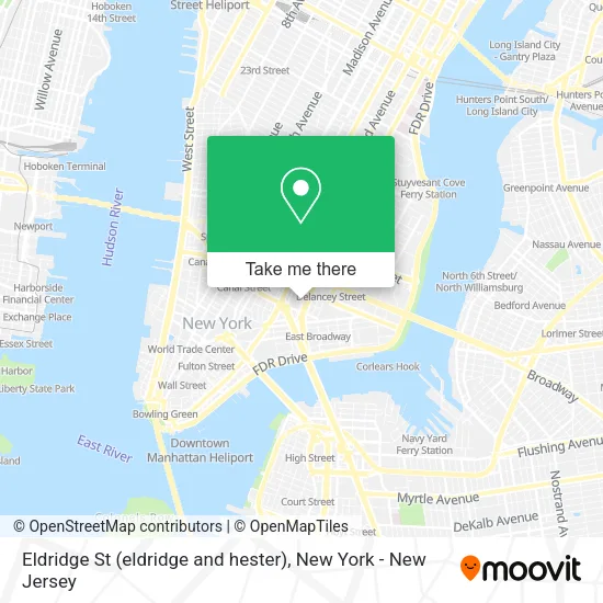 Eldridge St (eldridge and hester) map