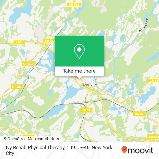 Mapa de Ivy Rehab Physical Therapy, 109 US-46