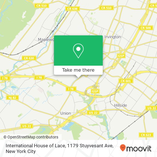 Mapa de International House of Lace, 1179 Stuyvesant Ave
