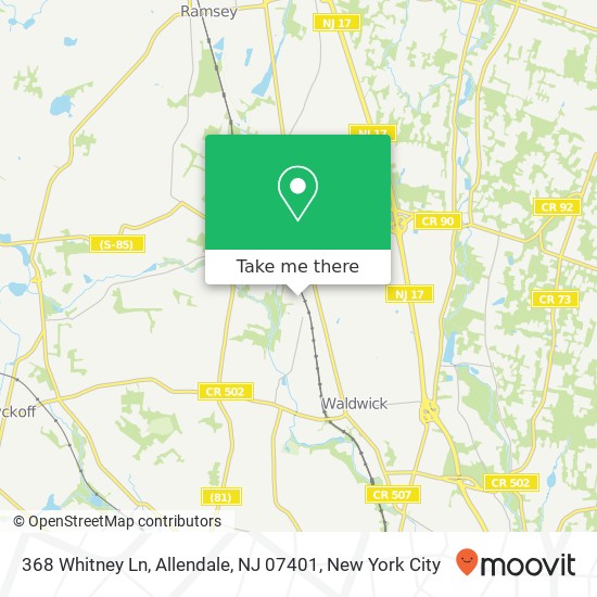 368 Whitney Ln, Allendale, NJ 07401 map