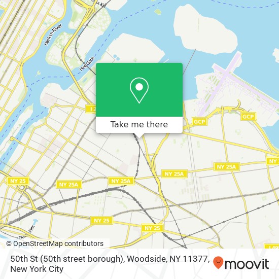 Mapa de 50th St (50th street borough), Woodside, NY 11377