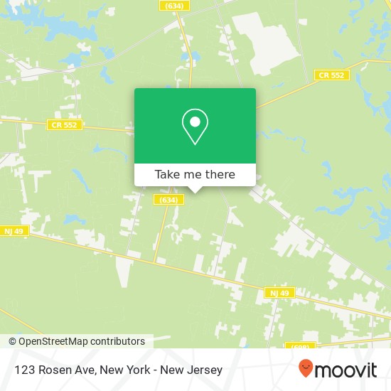 Mapa de 123 Rosen Ave, Millville, NJ 08332