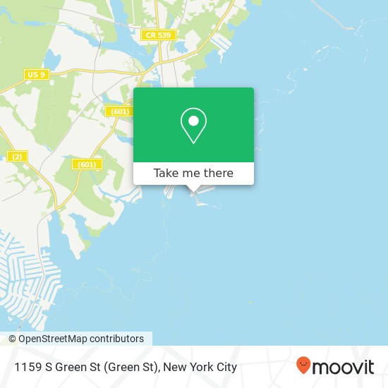 Mapa de 1159 S Green St (Green St), Tuckerton, NJ 08087