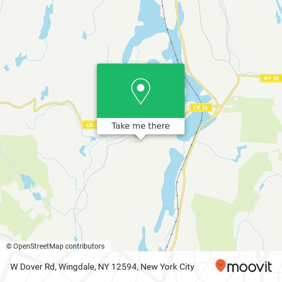 Mapa de W Dover Rd, Wingdale, NY 12594