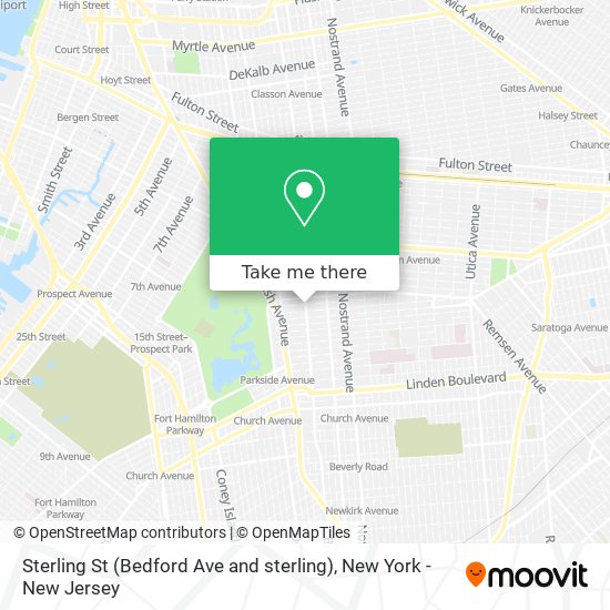 Sterling St (Bedford Ave and sterling) map