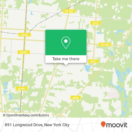 891 Longwood Drive map