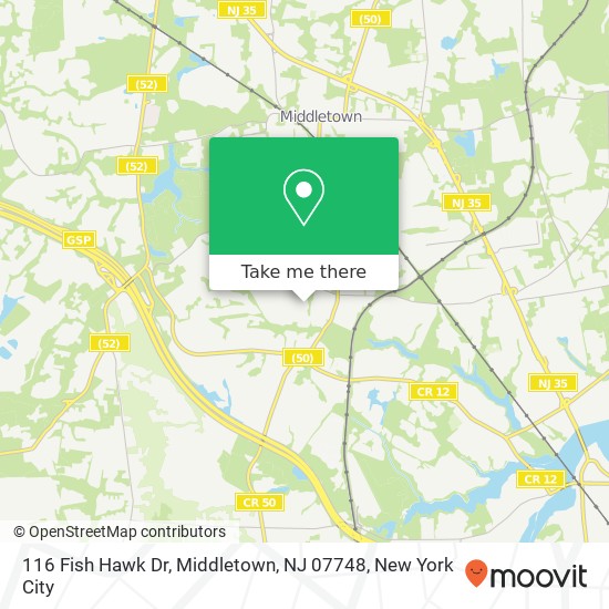 116 Fish Hawk Dr, Middletown, NJ 07748 map