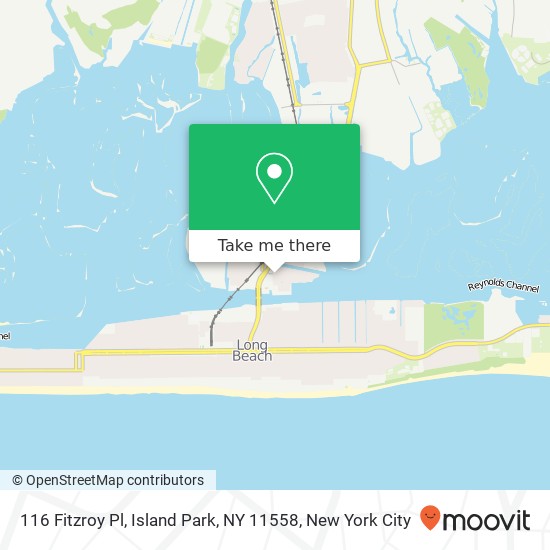 Mapa de 116 Fitzroy Pl, Island Park, NY 11558
