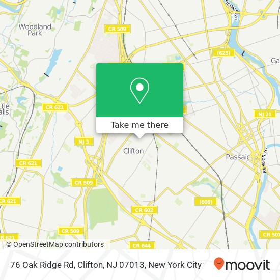 76 Oak Ridge Rd, Clifton, NJ 07013 map