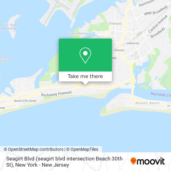 Mapa de Seagirt Blvd (seagirt blvd intersection Beach 30th St)